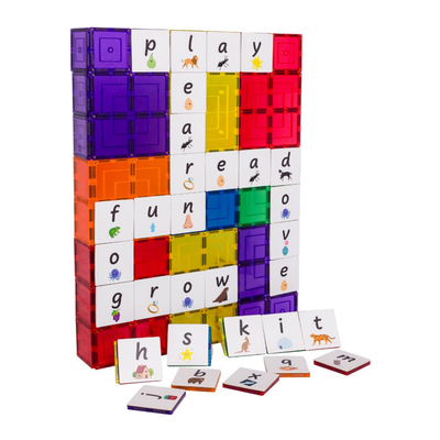 Learn and Grow Magnetic Tile Topper - Alphabet Lower Case - 40 Pcs