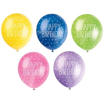 Party Balloons printed HAPPY BIRTHDAY