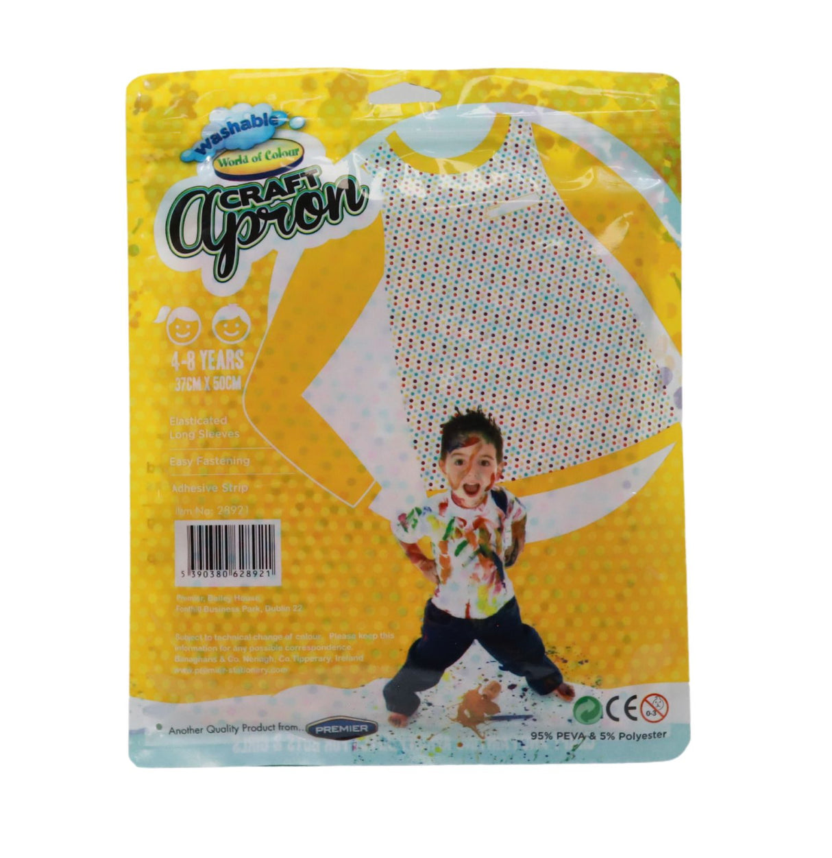 Craft Apron - Long Sleeves water proof 37x50cm 4-8 years