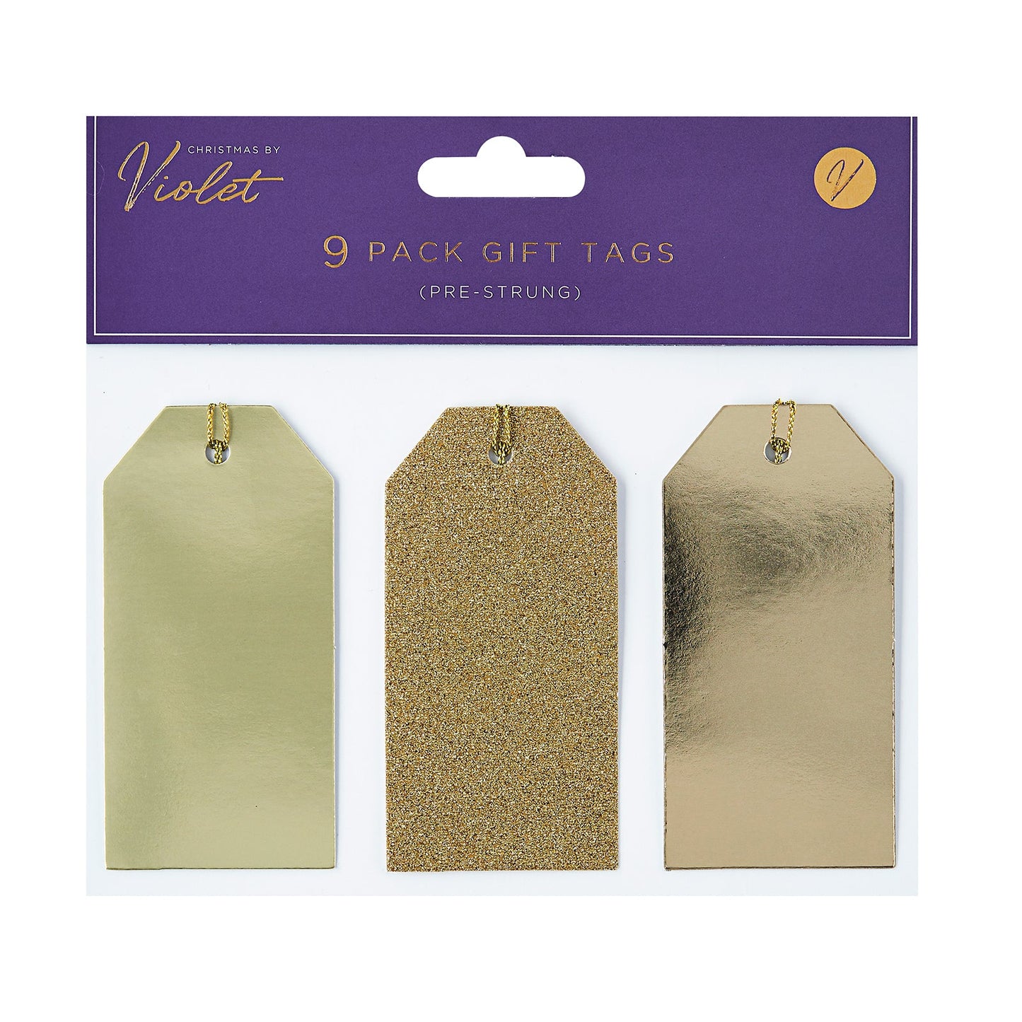 Gold Gift Tags Pack Of 9