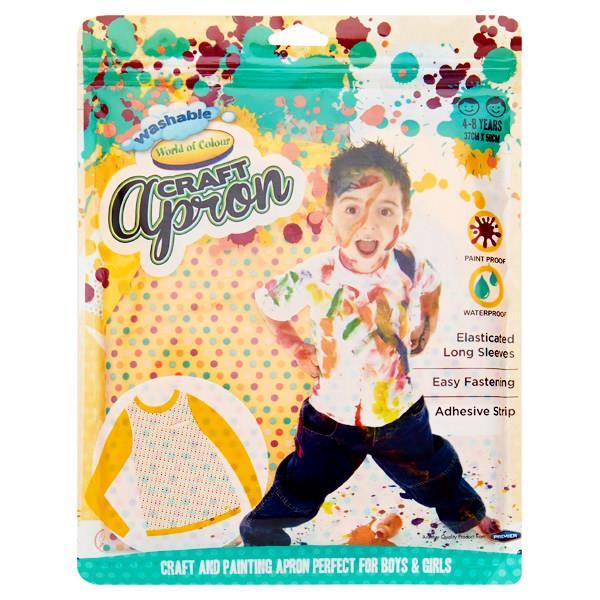 Craft Apron - Long Sleeves water proof 37x50cm 4-8 years