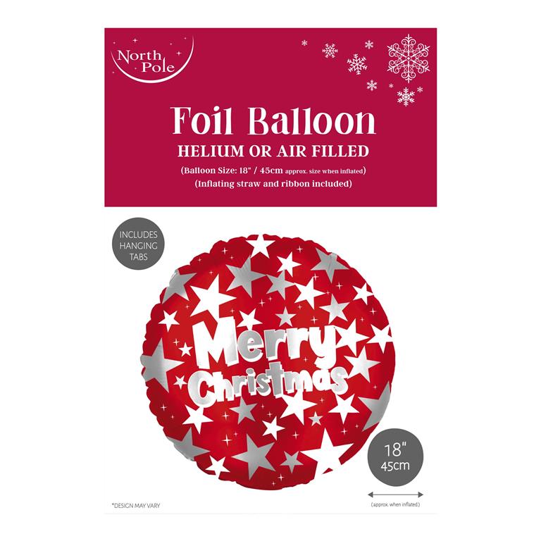 Foil Balloons - Merry Christmas - 18 Inch