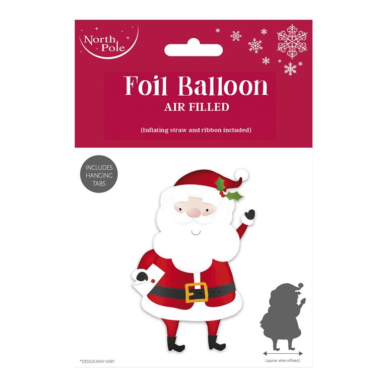 Christmas Santa Standing Foil Balloon 69X47Cm