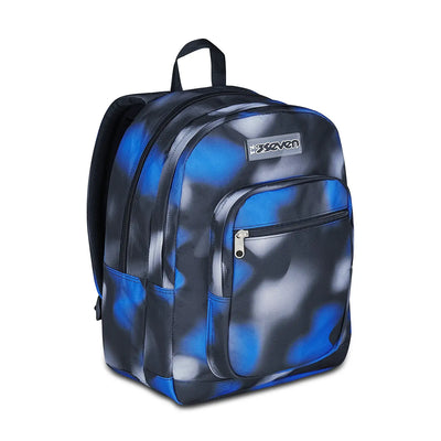 Seven Freethink Boy Royal Blue Backpack  2 Large compartments fit A4