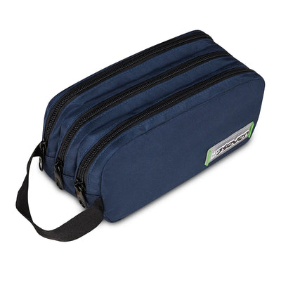 Seven Freethink Unisex 3-Zip Pencil Case - Blue
