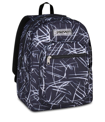 Zaino Scuola Seven Freethink Boy Pirate Black - 2 large compartments fit A4