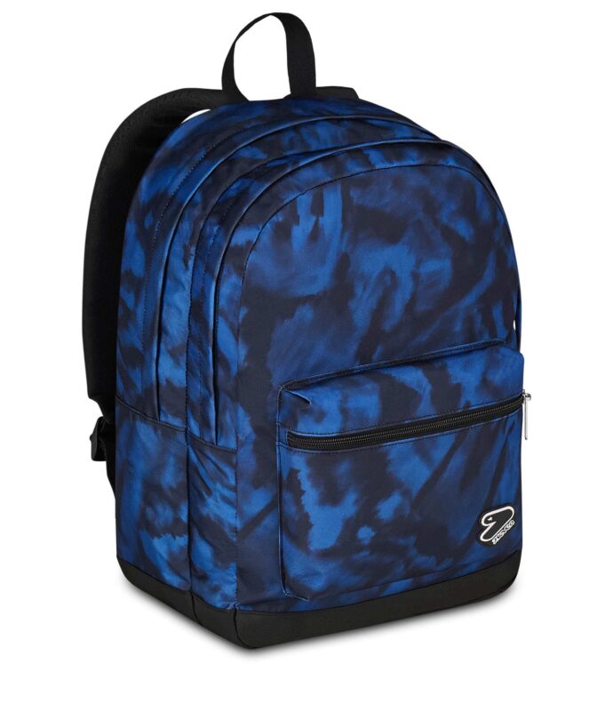 Seven The Double Pro XXL Blue Deep Backpack with Wireless Earphones - Bag only- 2 large compartments fit A4