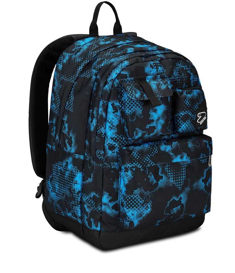 Seven School Bag Turchese Fluo Earphones Wireless  - 2 Zip Fit A4