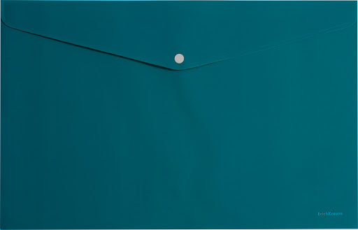 Button A4 Plastic Envelop Tourquoise