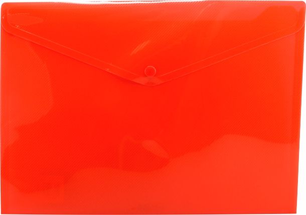 Button Envelope Plastic A3 Orange