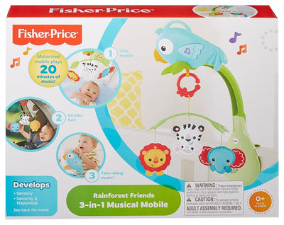 Rainforest Friends 3 In 1 Musical Mobile