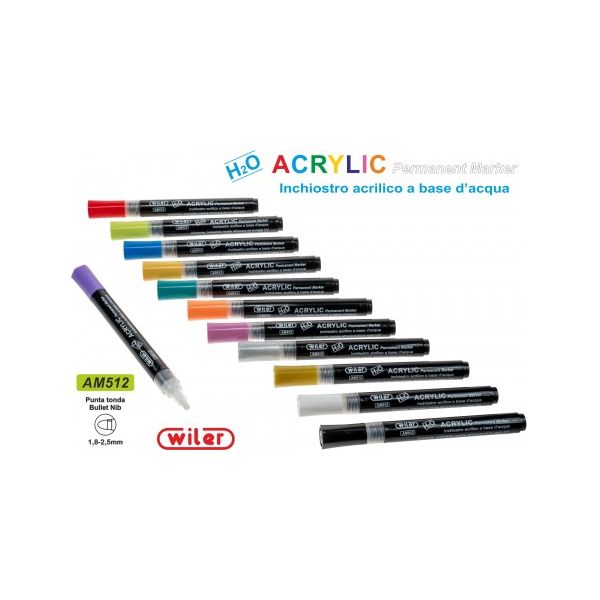 Acrylic / Permanent Markers set x12 different colours