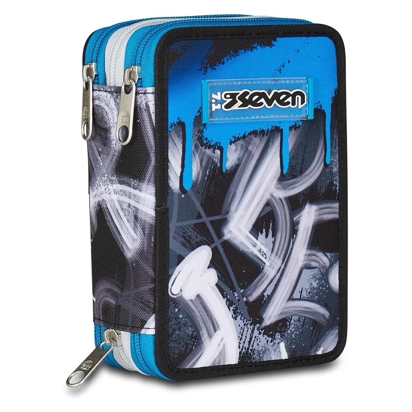 SEVEN QUICK GRAFFITI BOY Filled 3 zip pencil case
