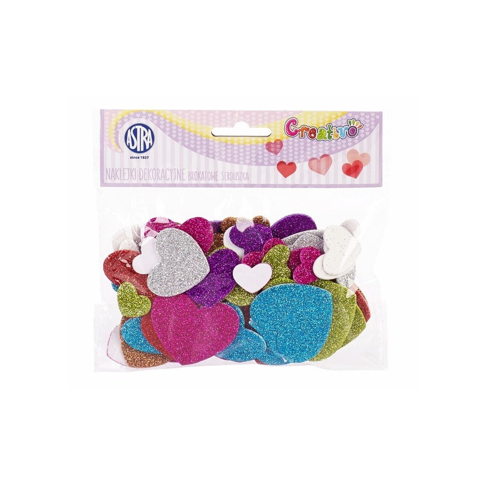 Glitter Sticker Hearts Different Sizes