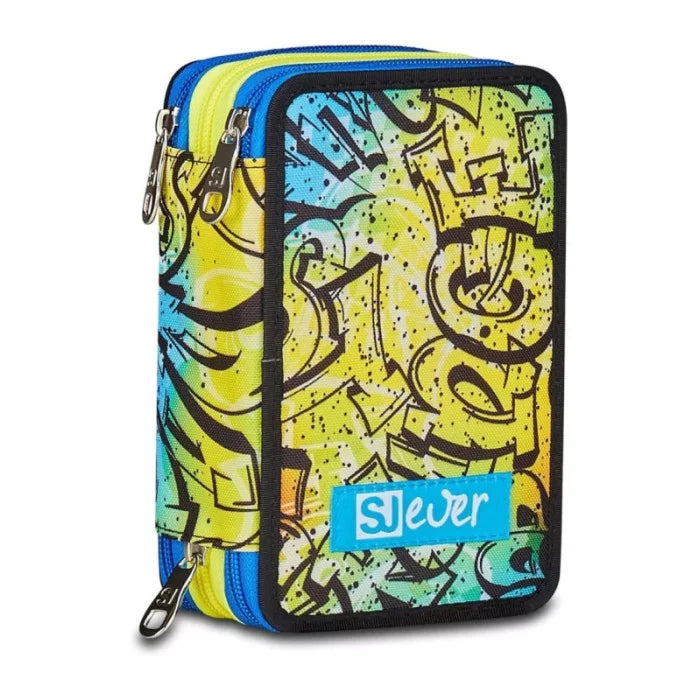 SEVEN SJ Gang Writer Boy Filled 3 zip pencil case