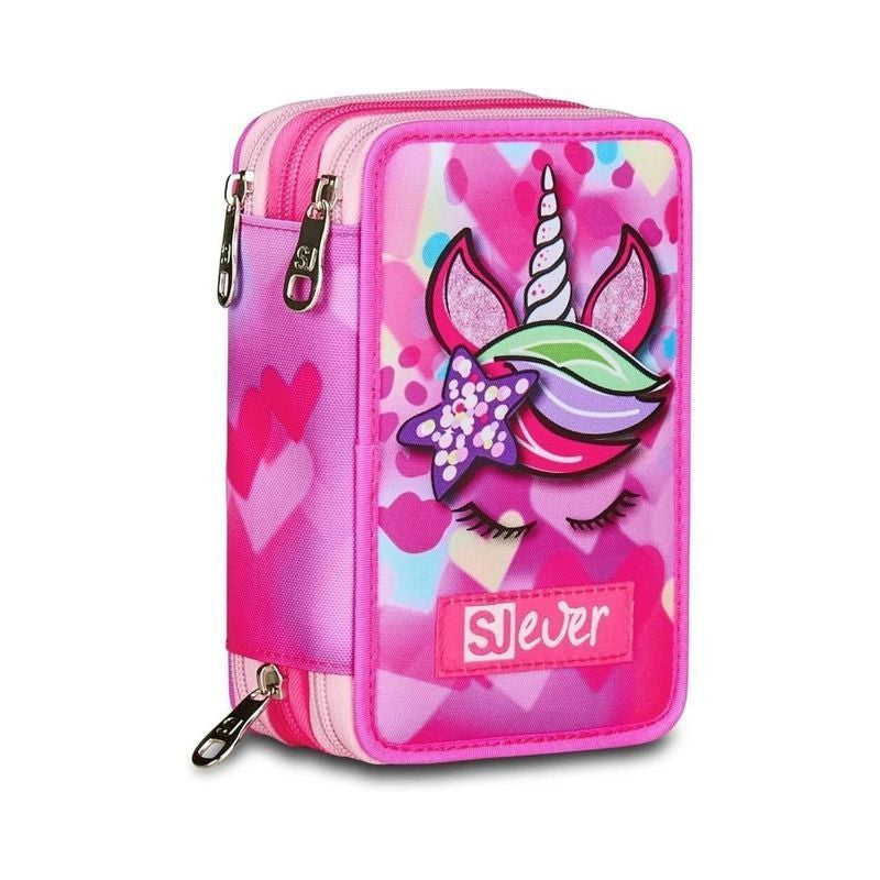 SEVEN SJ GANG EVER UNICORNSIDE GIRL Filled 3 zip pencil case
