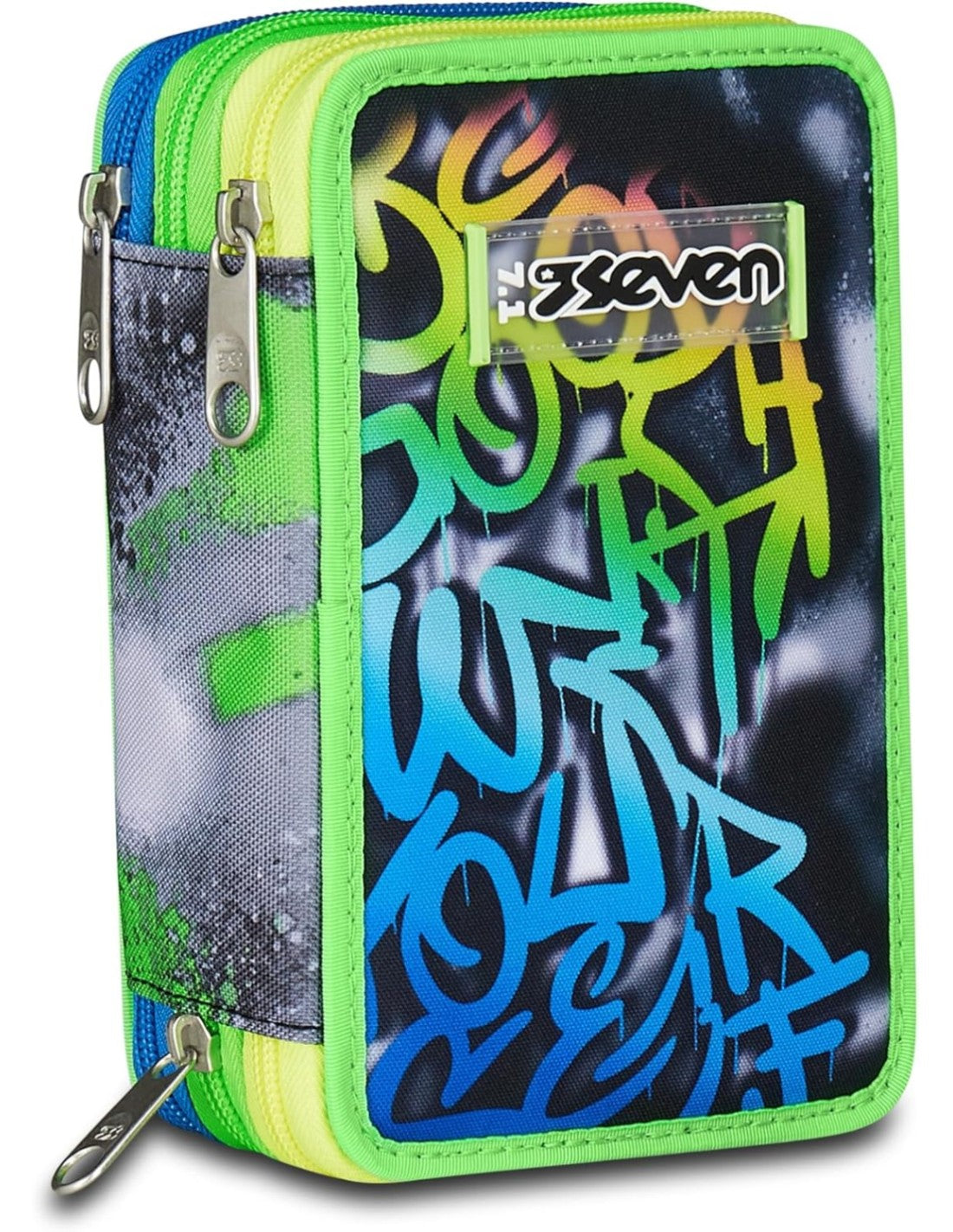 SEVEN Sprint Paint Boy Filled 3 zip pencil case