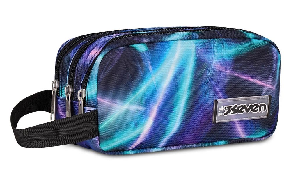 Seven Freethink 3 Zipper Pencil Case - Royal Violet
