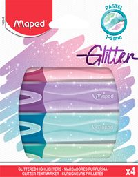 Glitter Highlighters Pastel X4