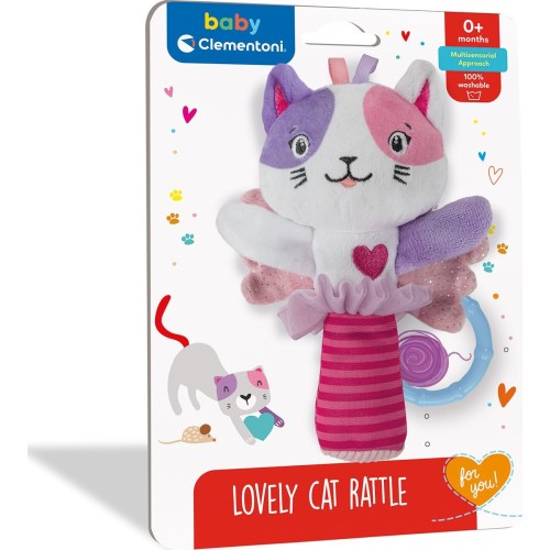 Baby Clementoni For You Soft Cat Rattle