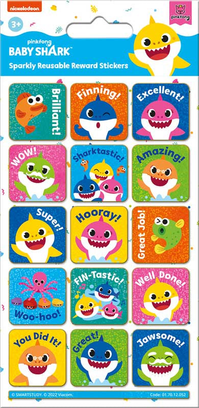 Baby Shark Reusable Reward Stickers