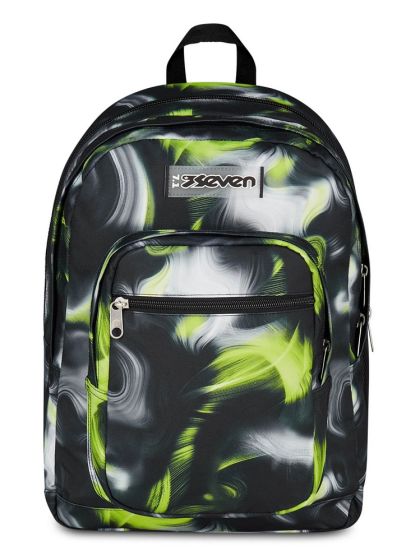 Zaino Scuola Seven Freethink Boy Lime Punch - 2 large compartments fit A4