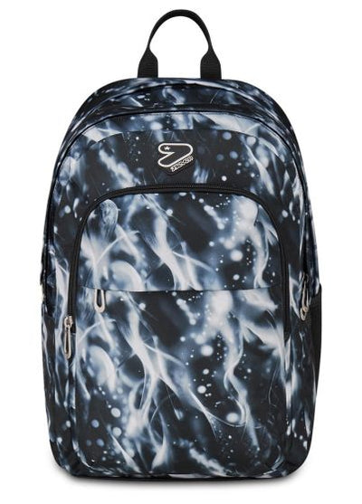Seven The Double Pro XXL Detach Jet Black Backpack with Wireless Earphones - Bag only- 2 large compartments fit A4 - 2 in 1 bag