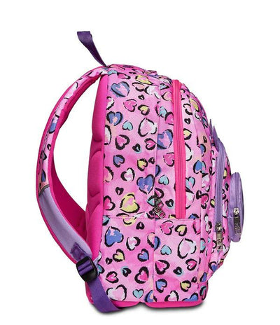 Seven Fleecy Girl Rebel Pink Backpack 2 Large Compartments