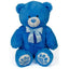Blue Teddy Bear With Bow 60cm