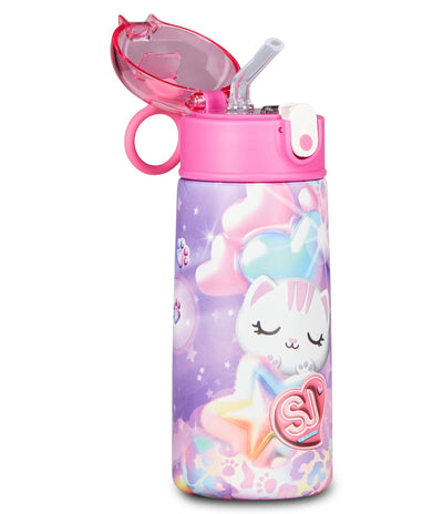 SJ Gang Kitty Thermal Bottle with Straw 460ml - 24hrs cold - 12hrs hot