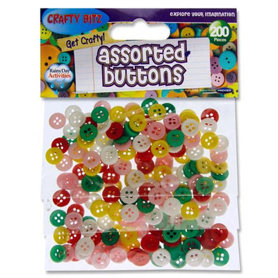 Assorted Buttons X200 Pcs