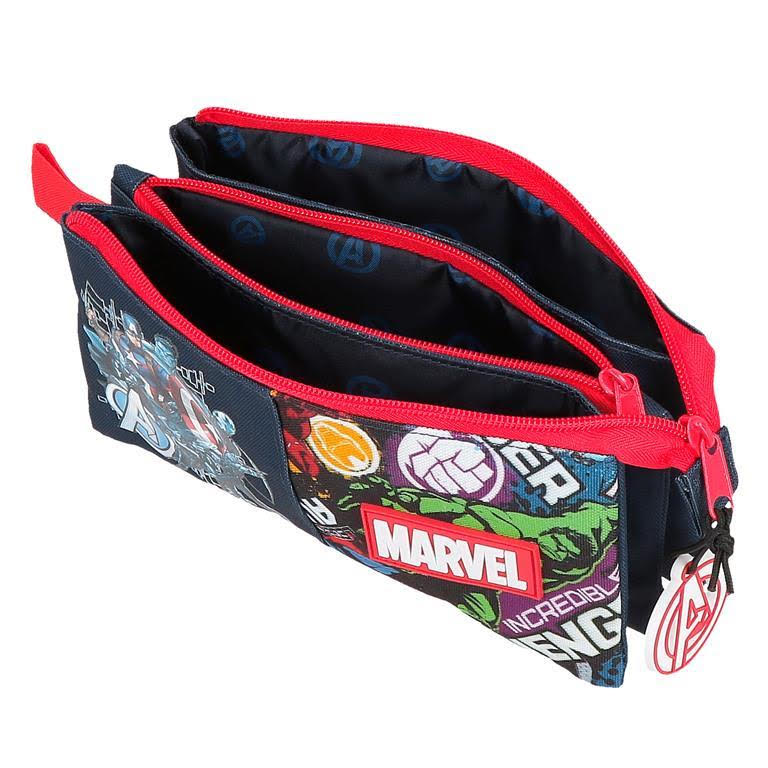 Avengers Pencil Case 2 Zip 3 Pockets