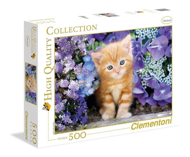 Puzzle Ginger Cat In Flowers X500 Pcs