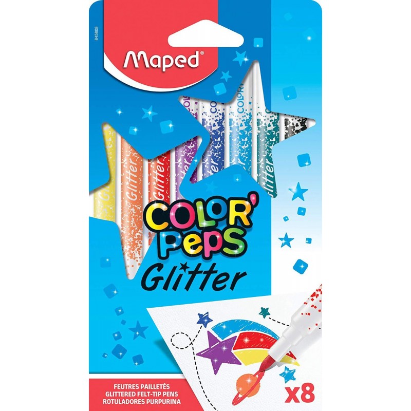 Glitter Felt Pens X8
