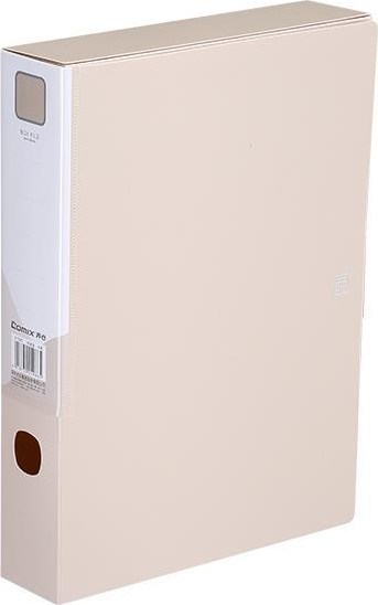 BOX FILE A4 55MM WTH BUTTON - PASTEL BEIGH