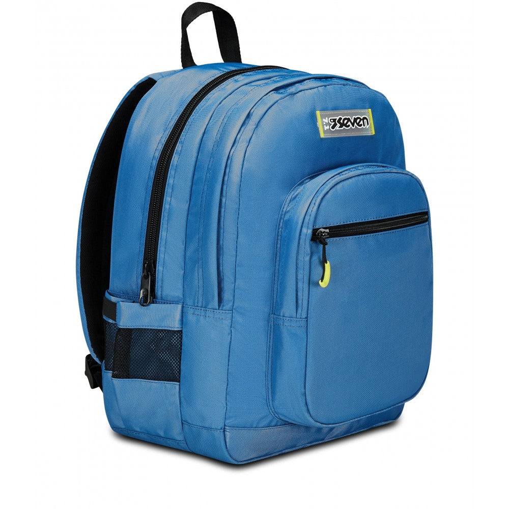 Seven – Sky Blue  2 Zip School Bag Fit A4