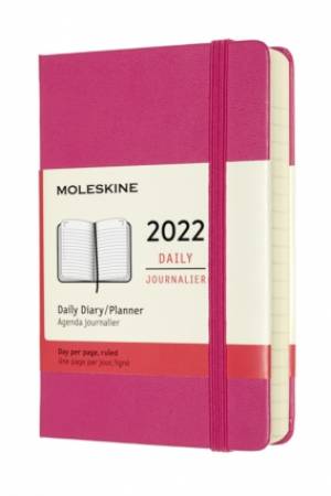 Diary 12 Months Daily A6 Bougainvillea Pink Hardback