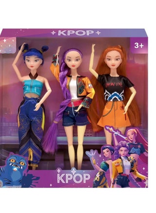 K-Pop Demon Hunters Cosplay Dolls Set – Zoey, Mira & Rumi