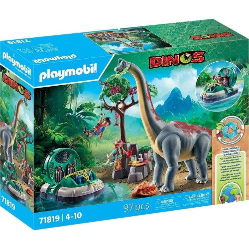 Playmobil Dinos Brachiosaurus With Hovercraft - 71819