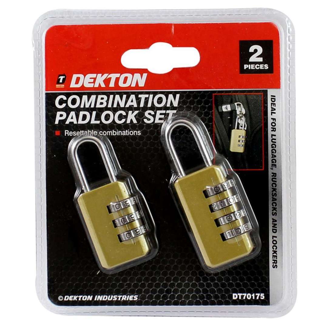 Padlocks X2Pcs - 1 With 3 Combinations 2Nd With 4 Combinations