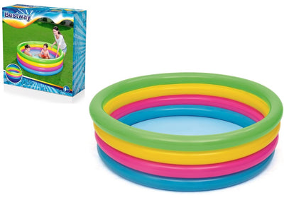 Inflatable 4 Ring Rainbow Pool 157 Cm X 46 Cm