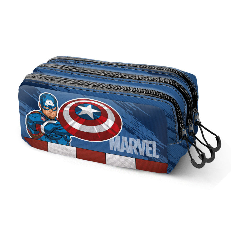 CAPTAIN AMERICA PENCIL CASE 3 compartments