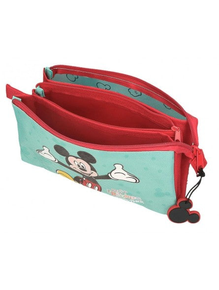 Mickey Mouse pencil case 2 zip 3 compartments