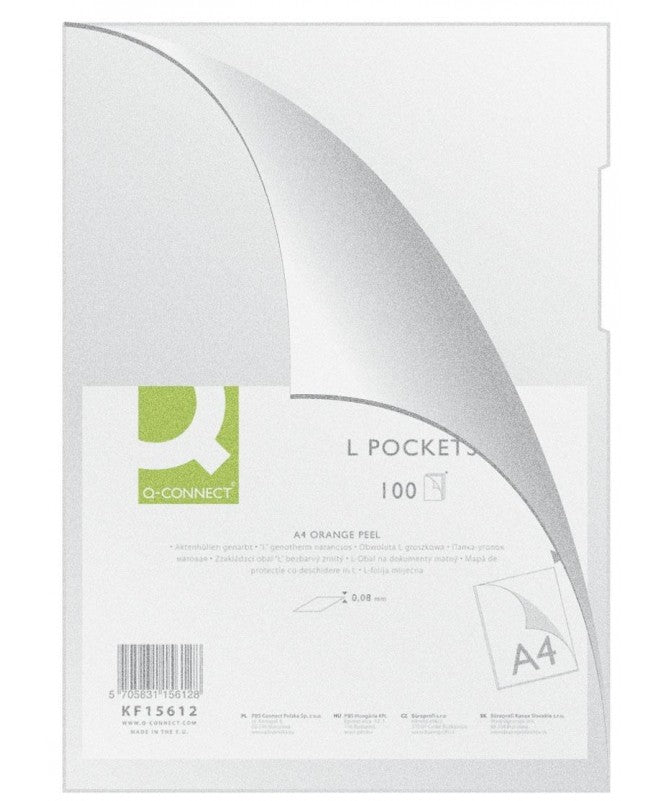 L shaped folders A4 - 80mic x100pcs