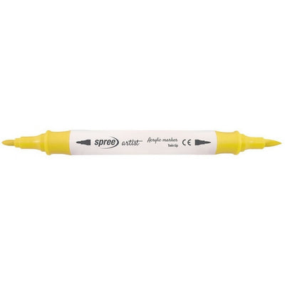 Twin Tip Acrylic Markers - 12 Colours