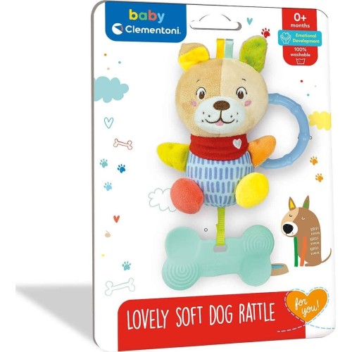 Clementoni Baby Lovely Soft Dog Rattle