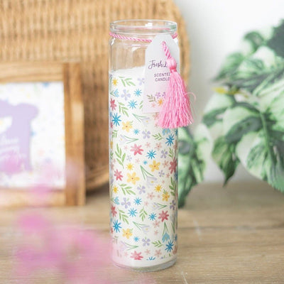 Fresh Linen Scented Tube Vase Candle Gift