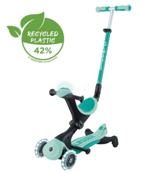 Globber GO UP DELUXE LIGHTS 5-in-1 Scooter - Mint Green