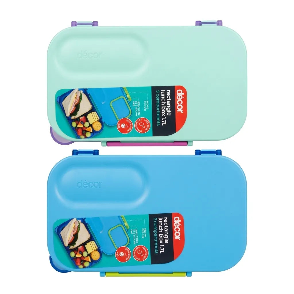 Decor Bento Box with 3 Compartments 1.7L Dark Colours