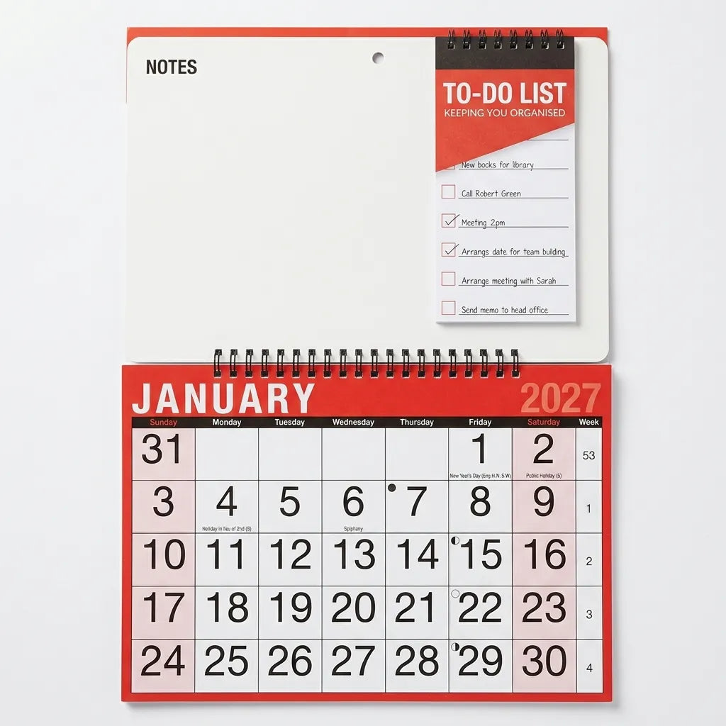 2027 Calendar with To-Do List